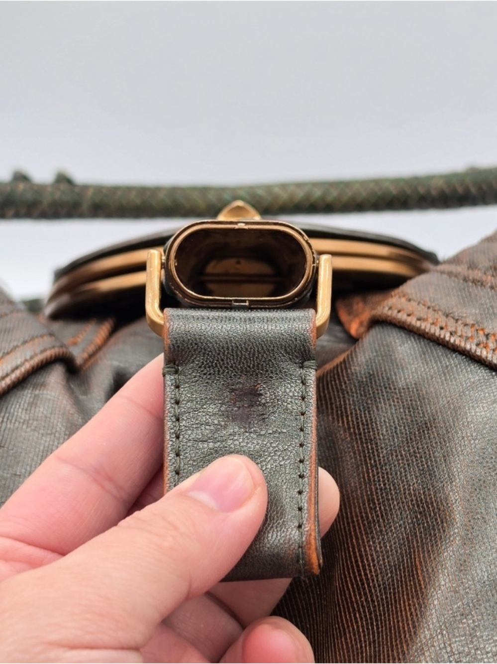 Fendi Spy Bag Napa Nuvolata Brown Leather Hobo - Picture 11 of 16